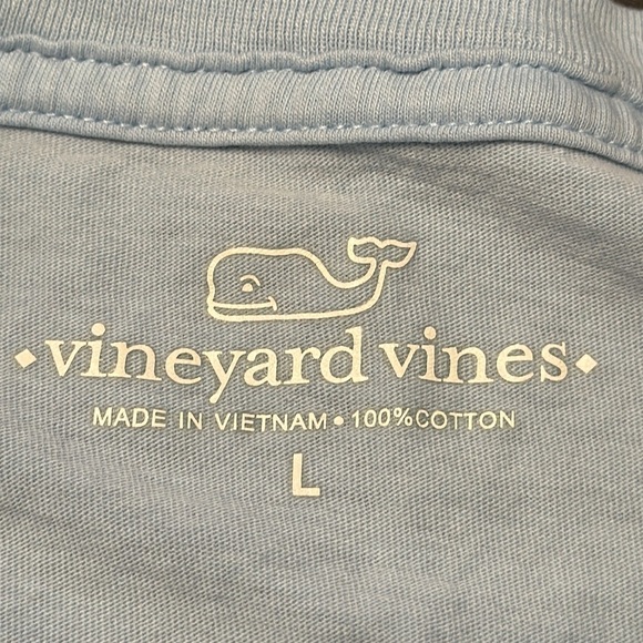 Vineyard Vines Men’s Light Blue Pocket Short Sleeve T-Shirt Size Large - Picture 2 of 12